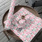 Pastel Holiday Village Wrapping Paper