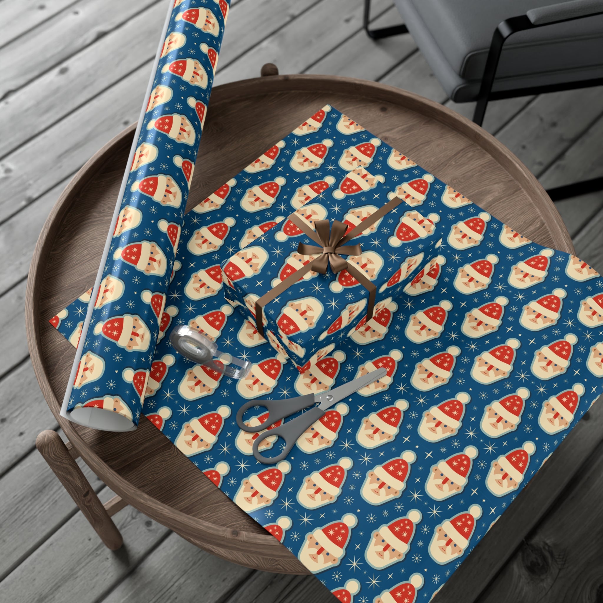 Retro Santa Wrapping Paper