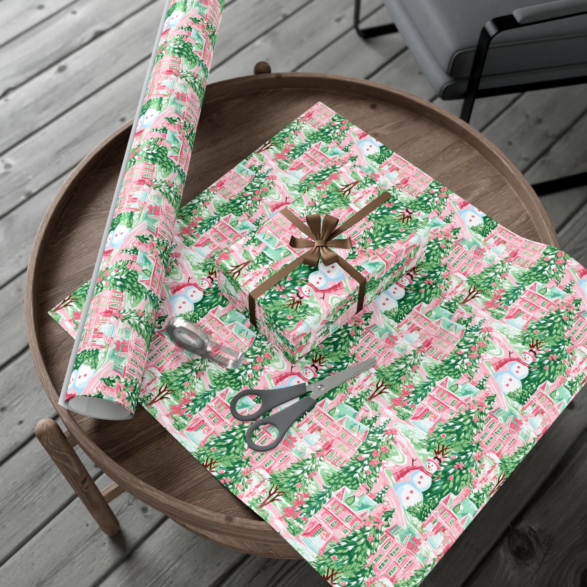 Pink Winter Wonderland Wrapping Paper