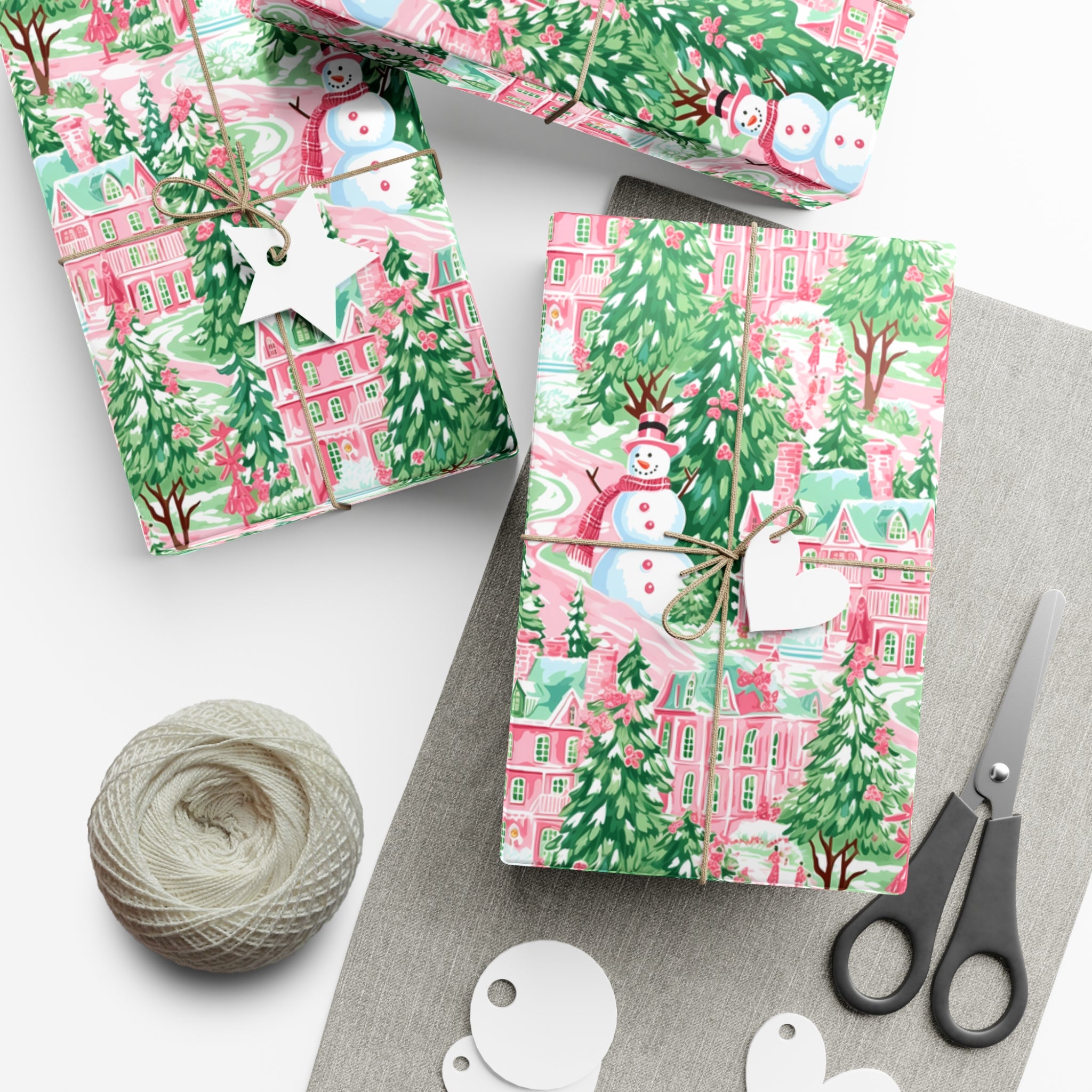 Pink Winter Wonderland Wrapping Paper