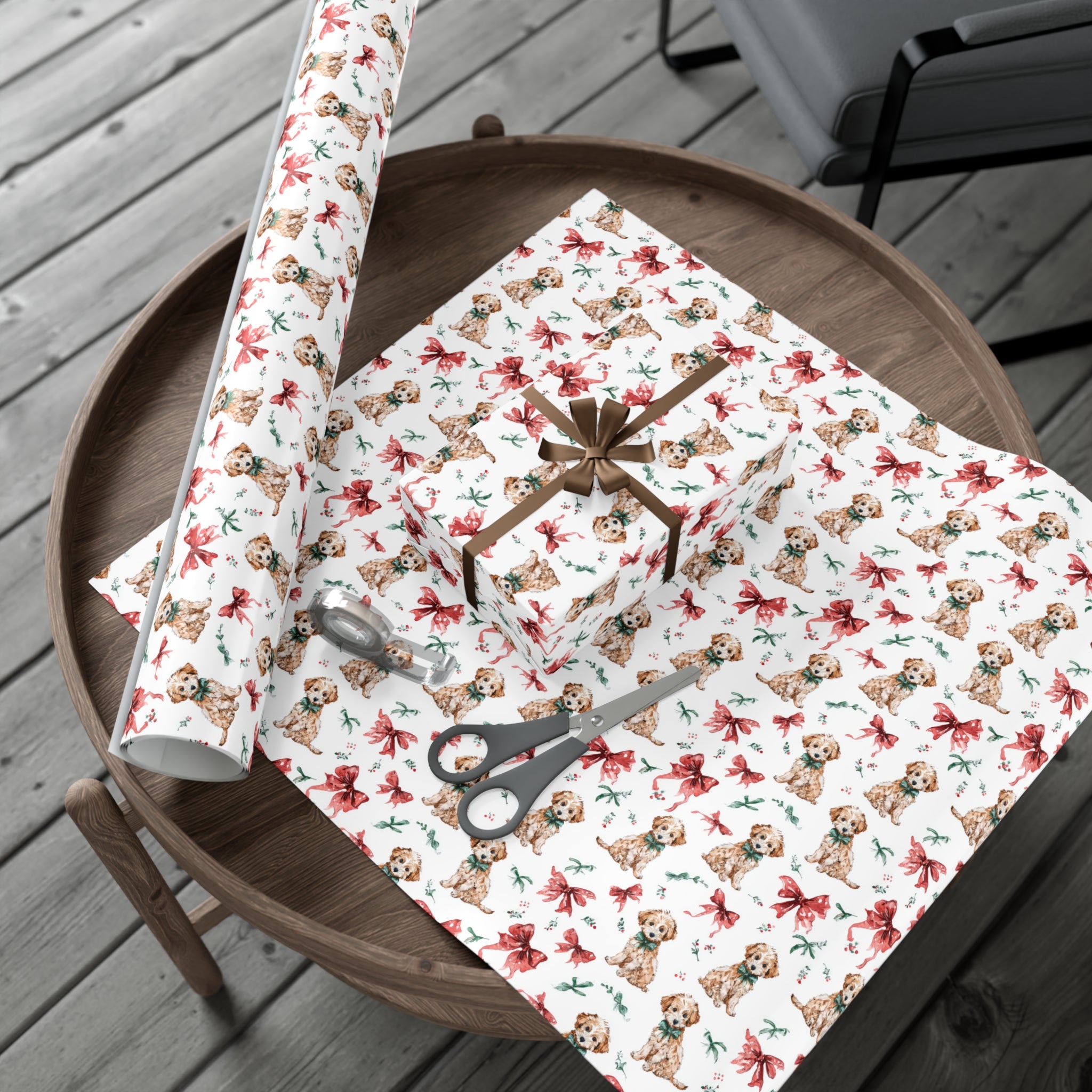 Watercolor Puppy Wrapping Paper