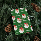 Retro Santa Custom Name Wrapping Paper