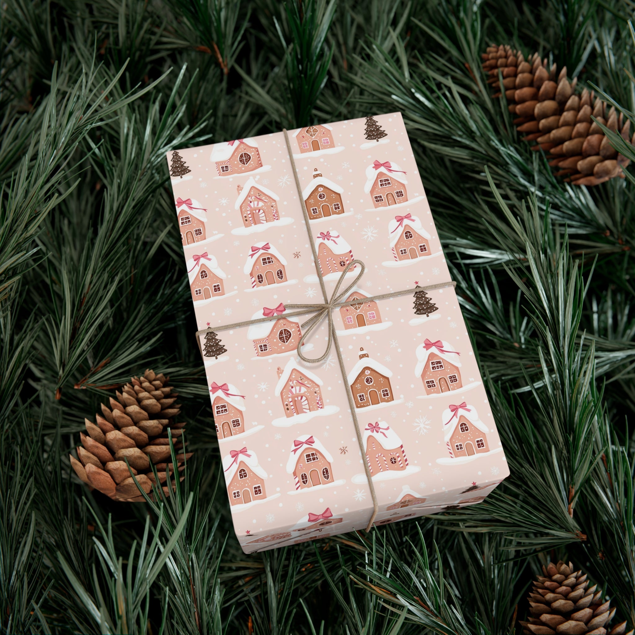 Sweet Gingerbread Cottage Wrapping Paper