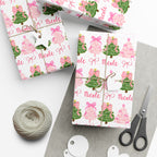 Custom Coquette Christmas Tree Wrapping Paper