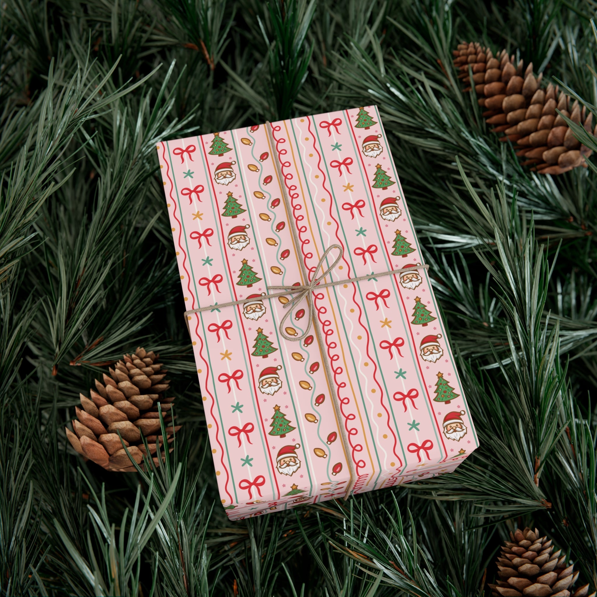Whimsical Striped Wrapping Paper