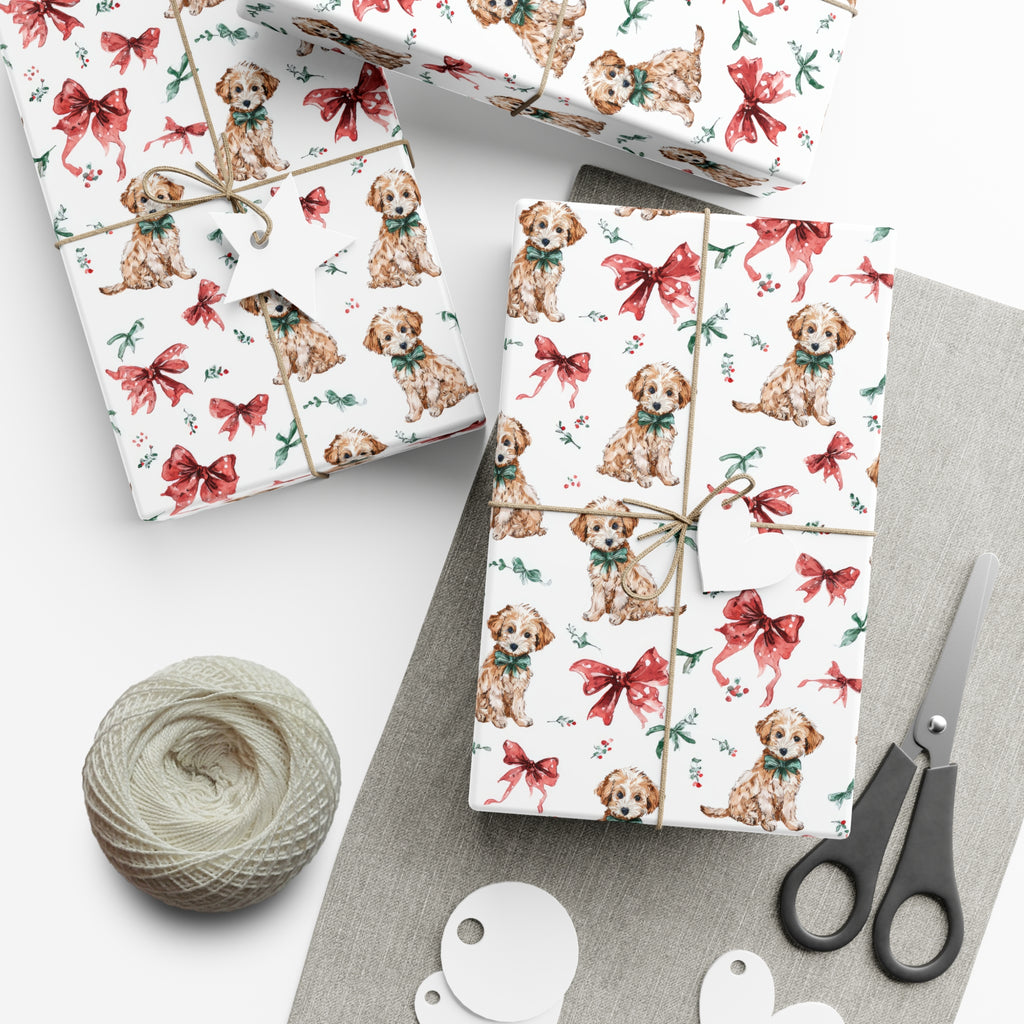Watercolor Puppy Wrapping Paper