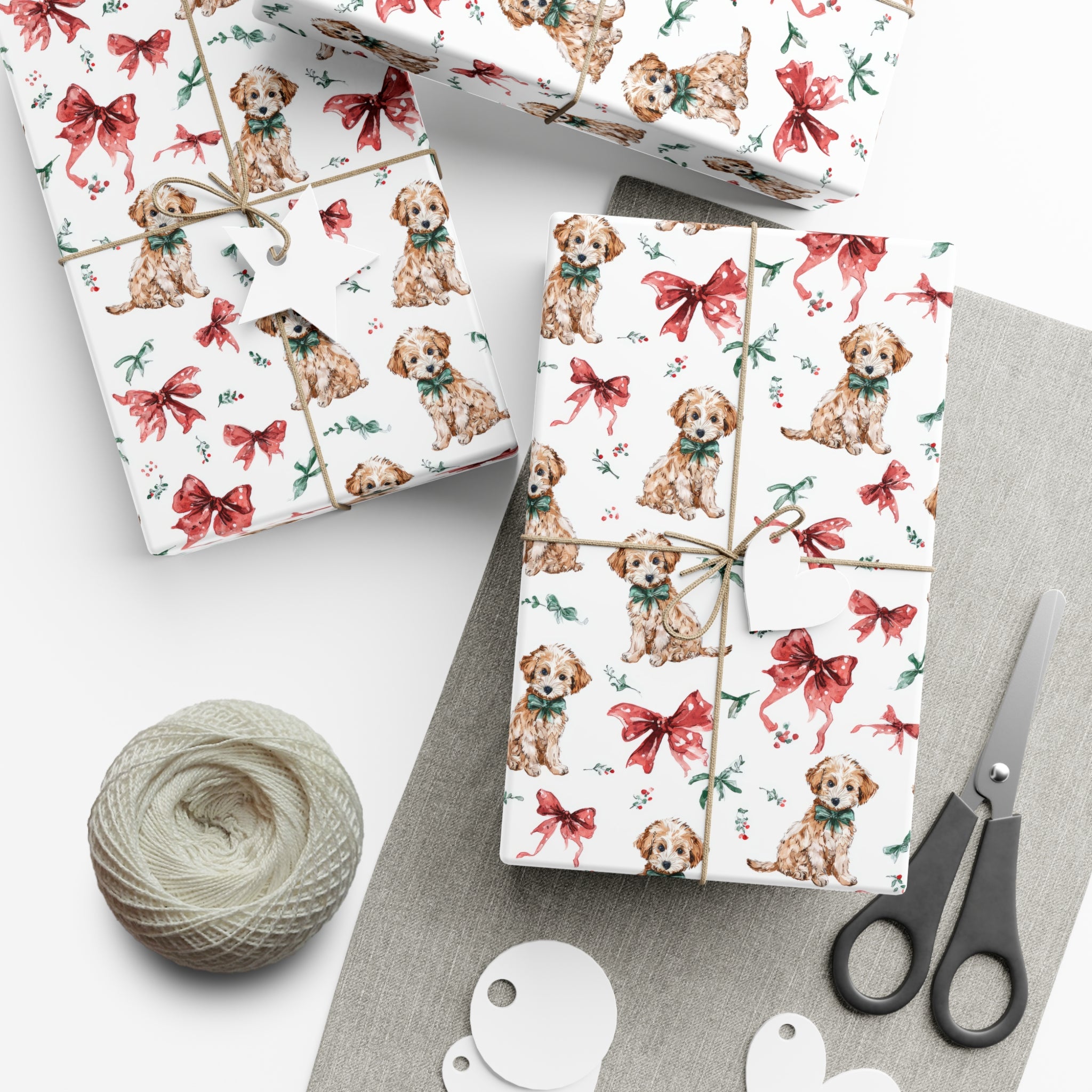 Watercolor Puppy Wrapping Paper