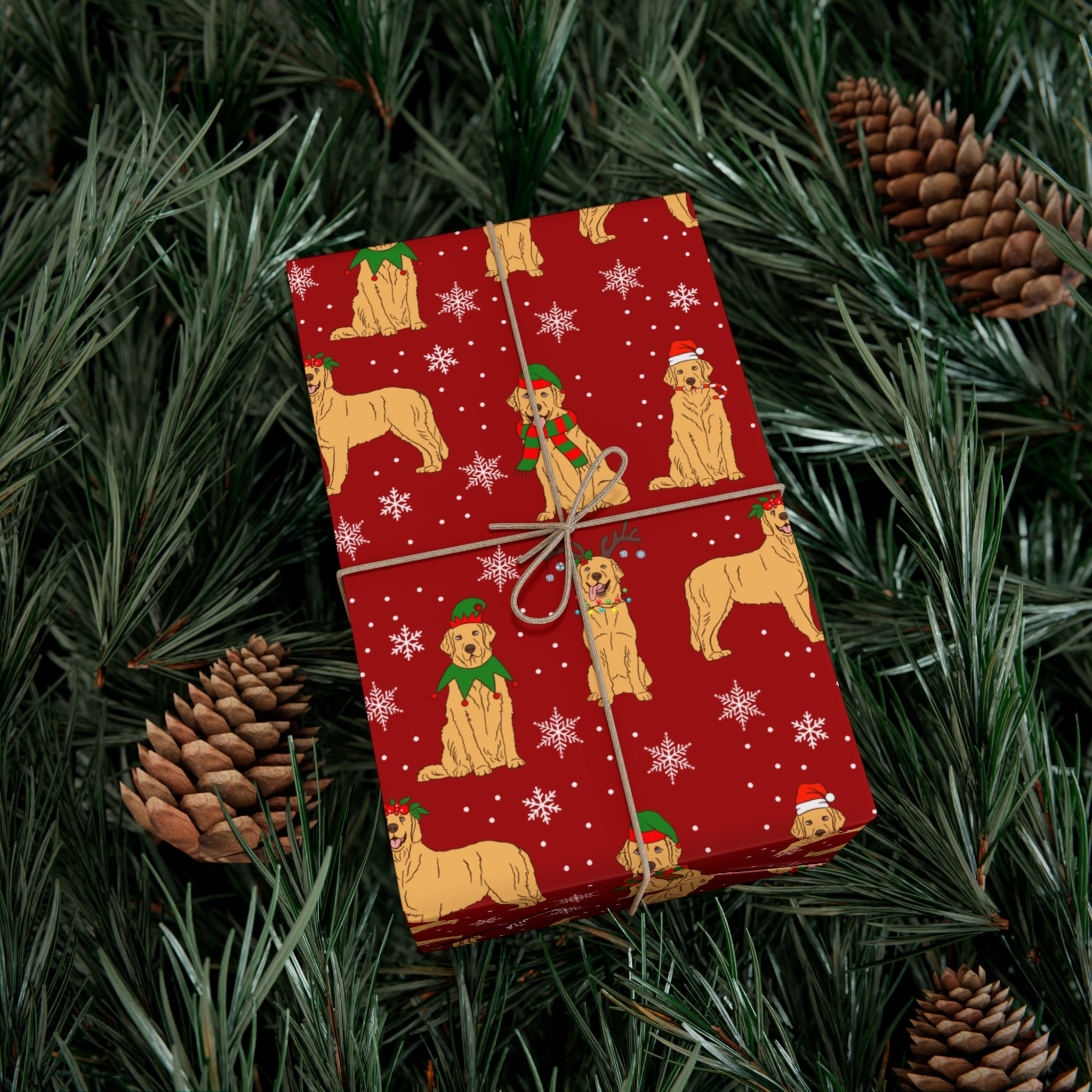 Golden Retriever Holiday Wrapping Paper