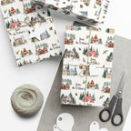 Custom Winter Village Wrapping Paper