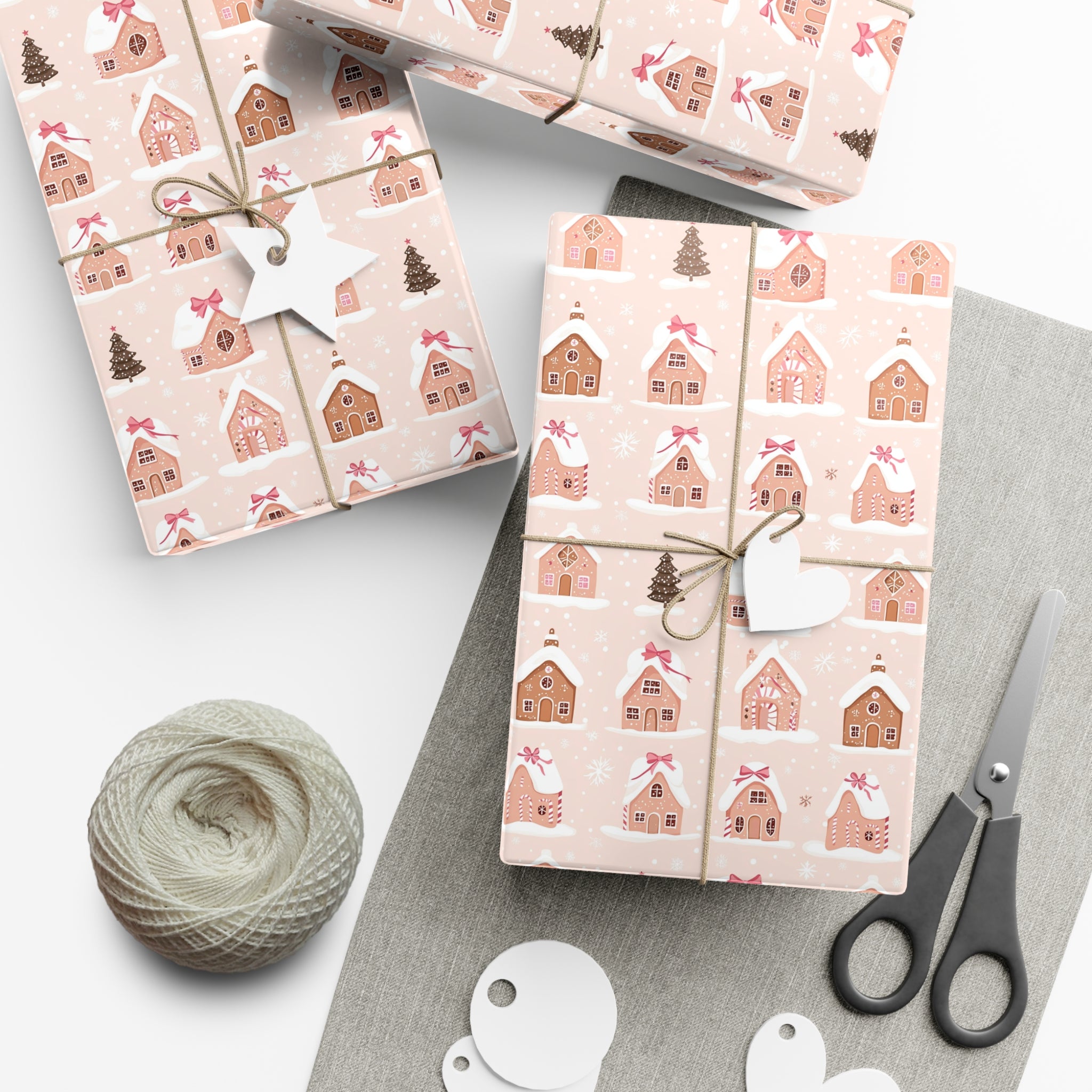 Sweet Gingerbread Cottage Wrapping Paper
