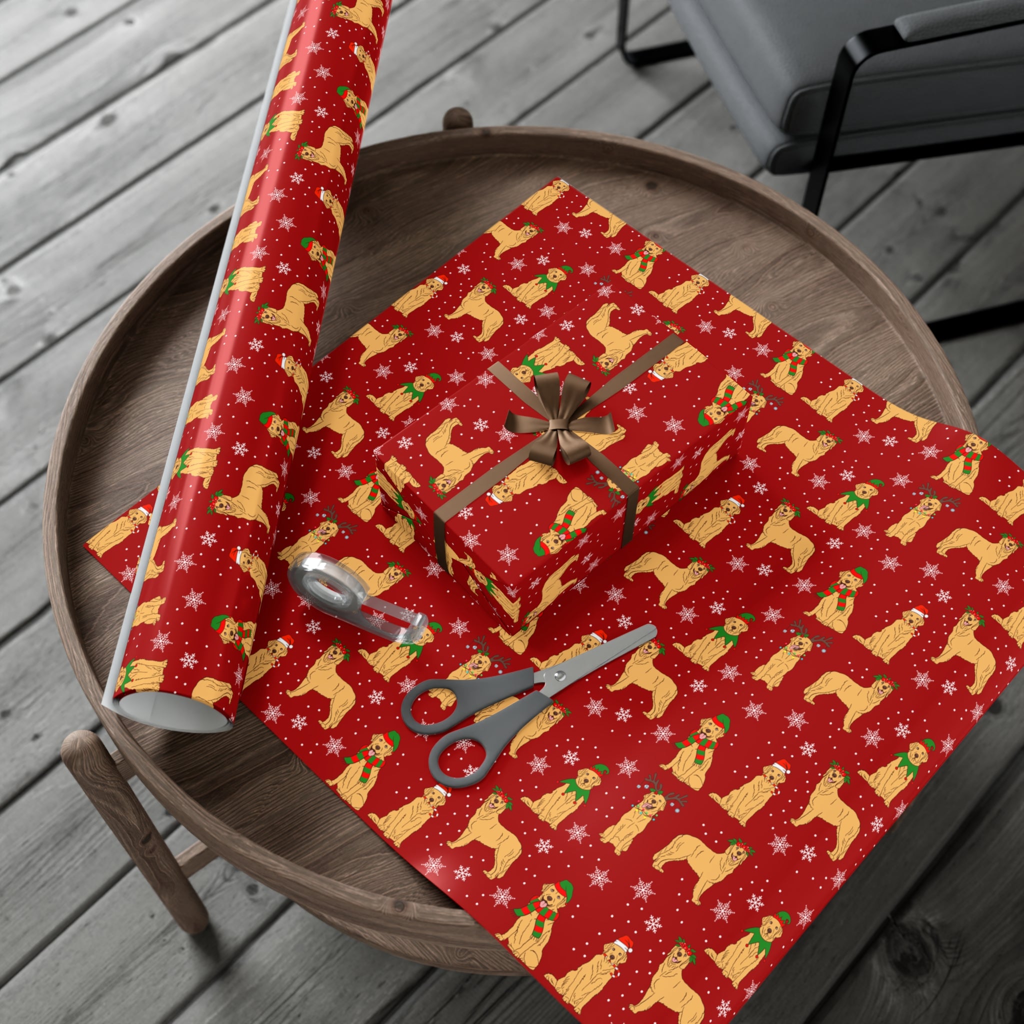 Golden Retriever Holiday Wrapping Paper