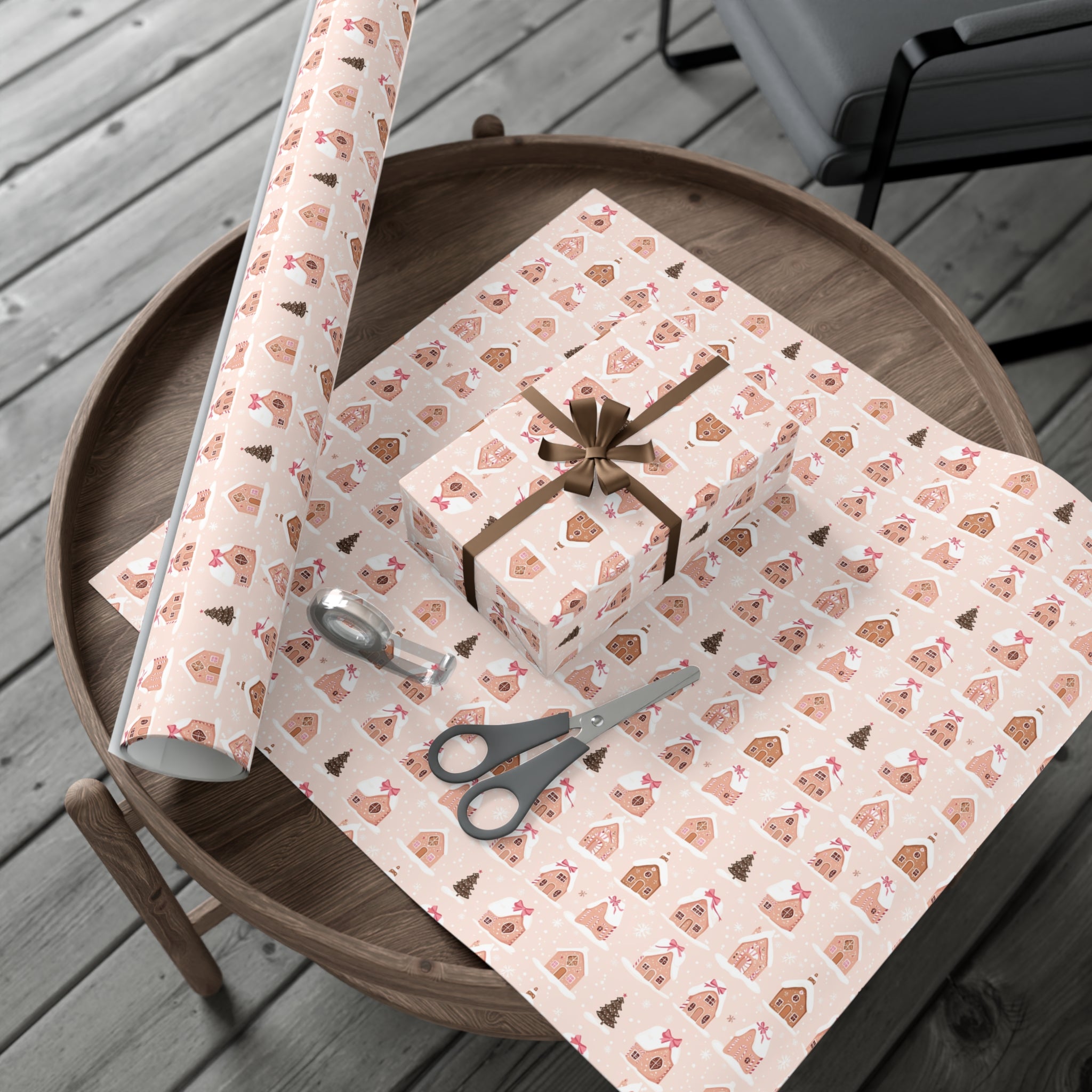 Sweet Gingerbread Cottage Wrapping Paper