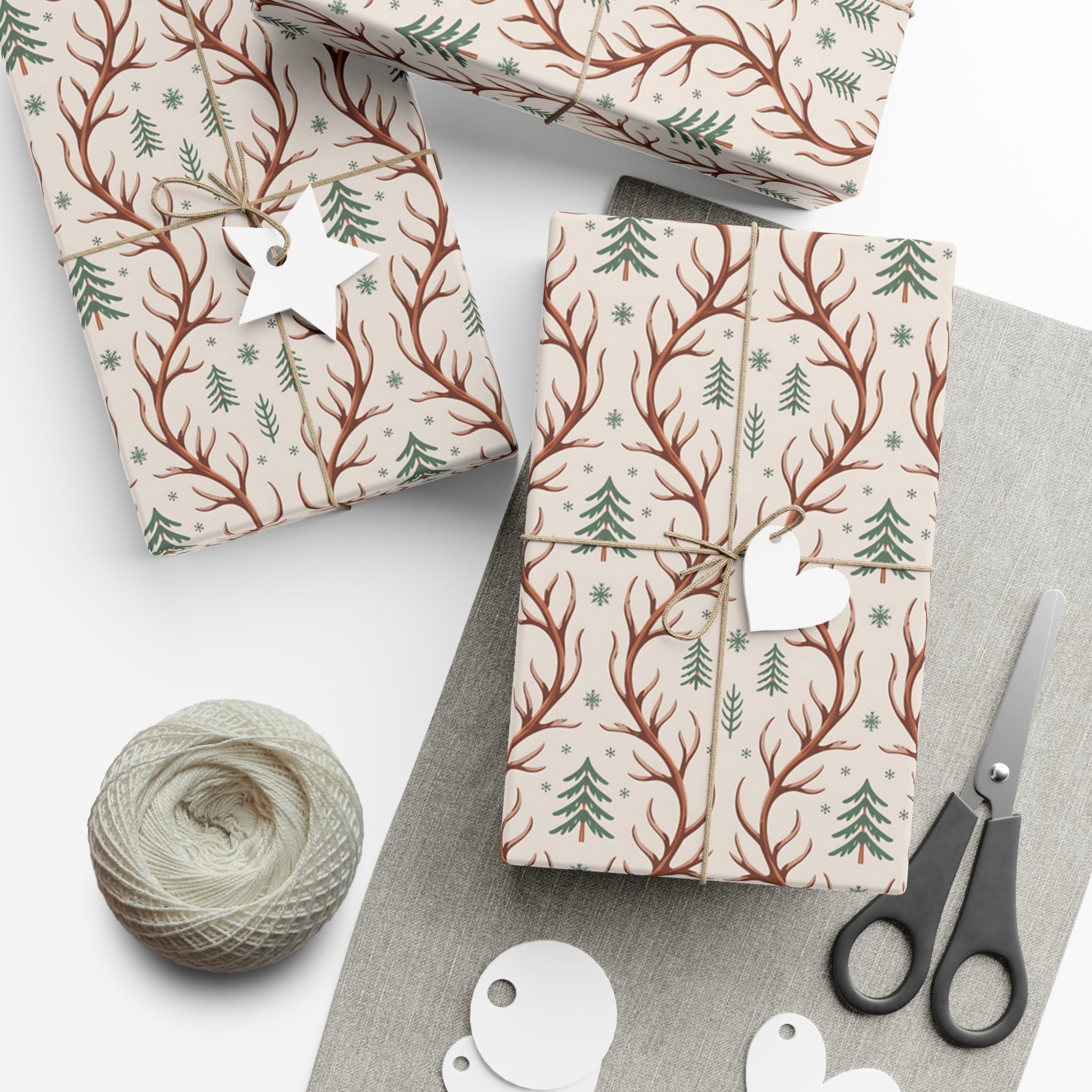 Woodland Antler Wrapping Paper
