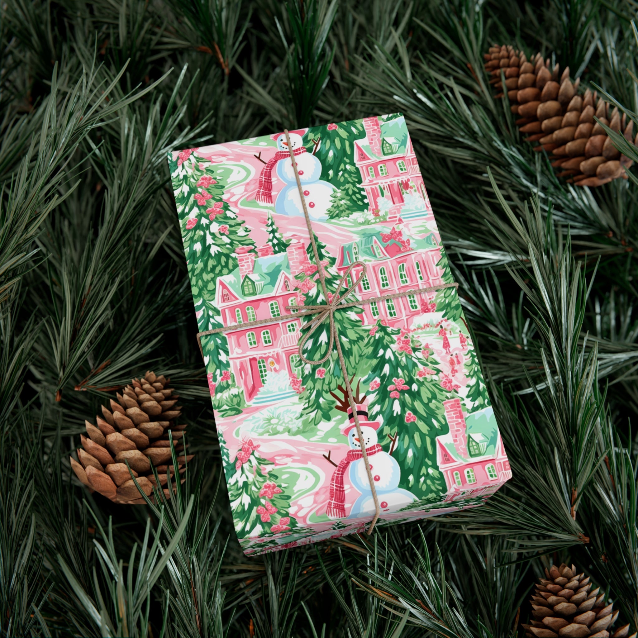 Pink Winter Wonderland Wrapping Paper