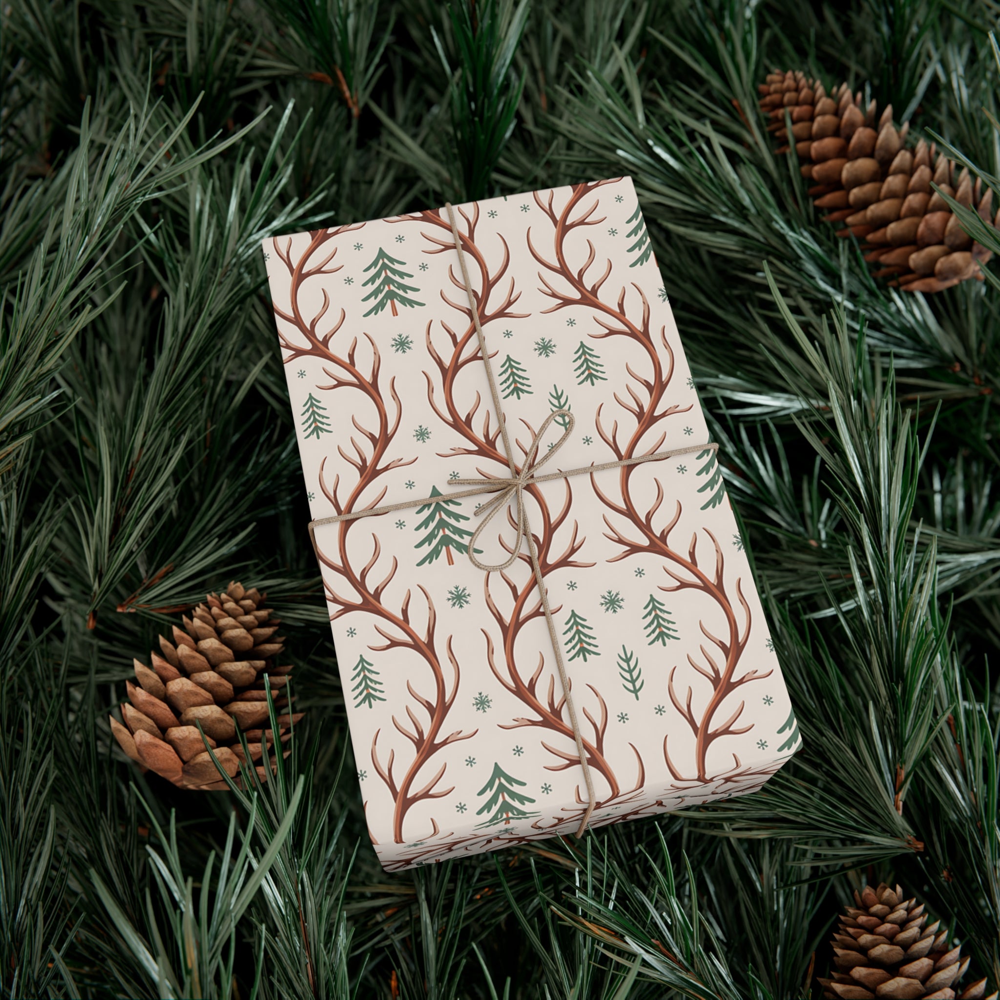 Woodland Antler Wrapping Paper