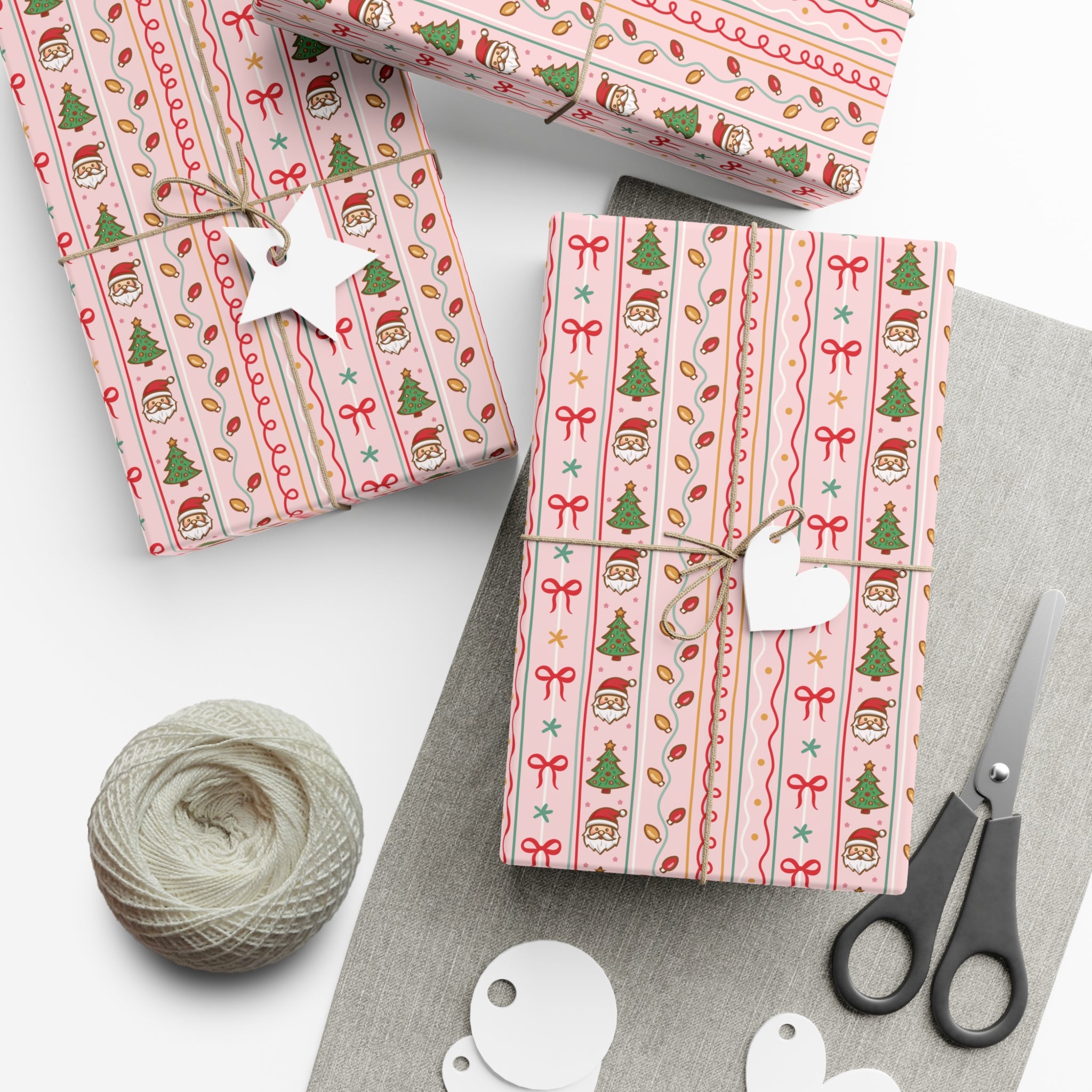 Whimsical Striped Wrapping Paper