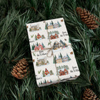Custom Winter Village Wrapping Paper