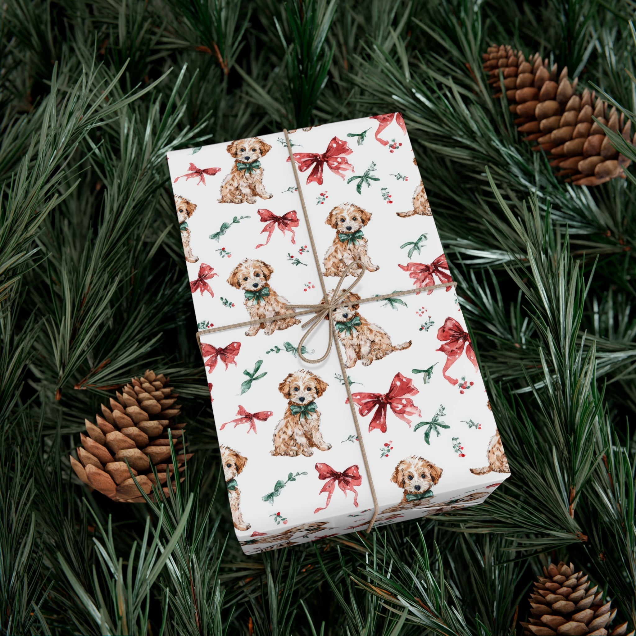 Watercolor Puppy Wrapping Paper
