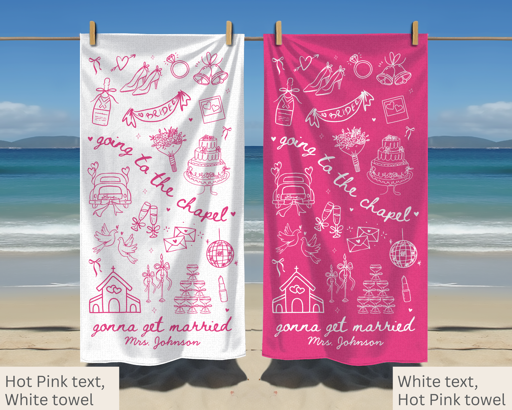 Going to the Chapel Bridal Towel