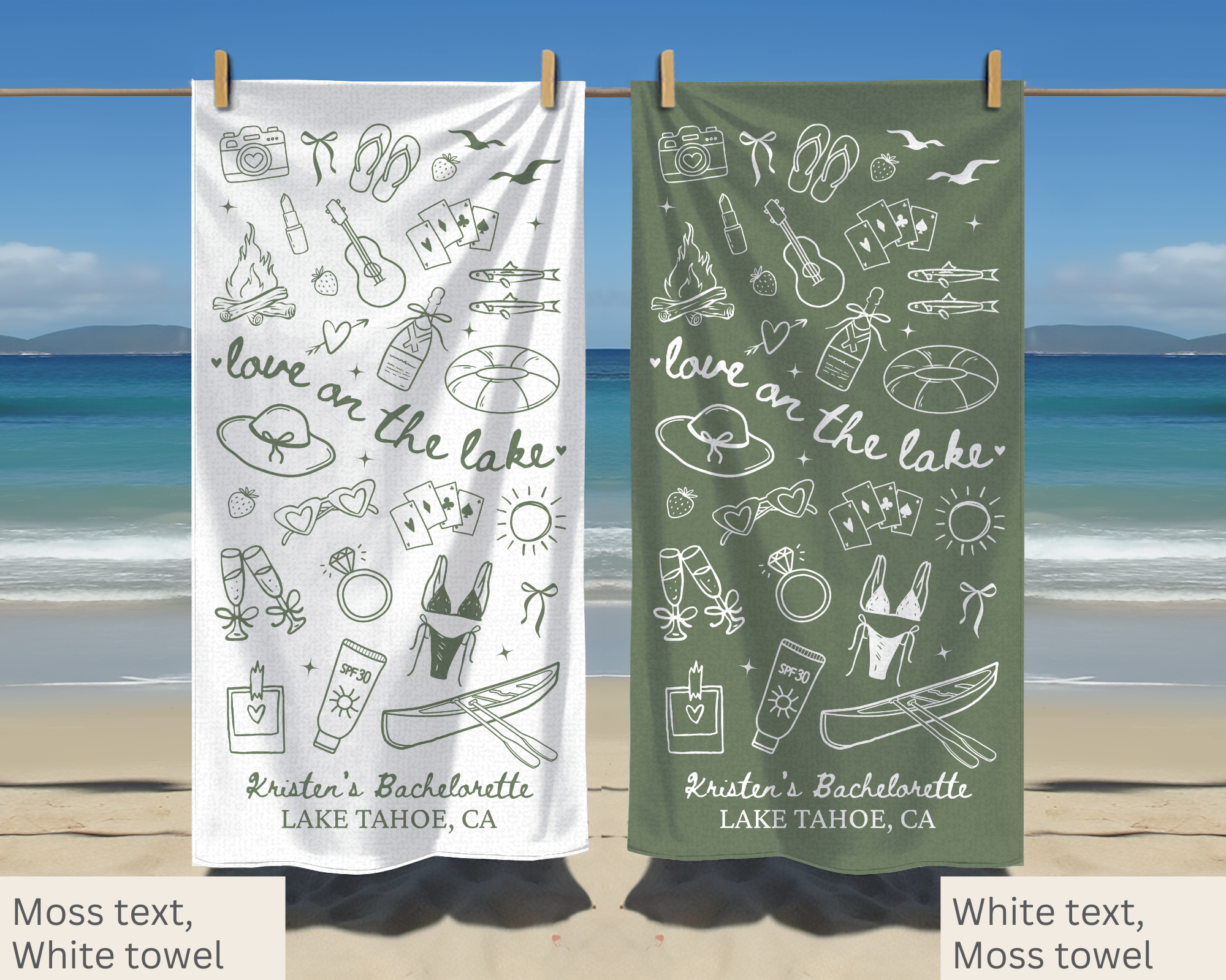 Love on the Lake Bachelorette Towel