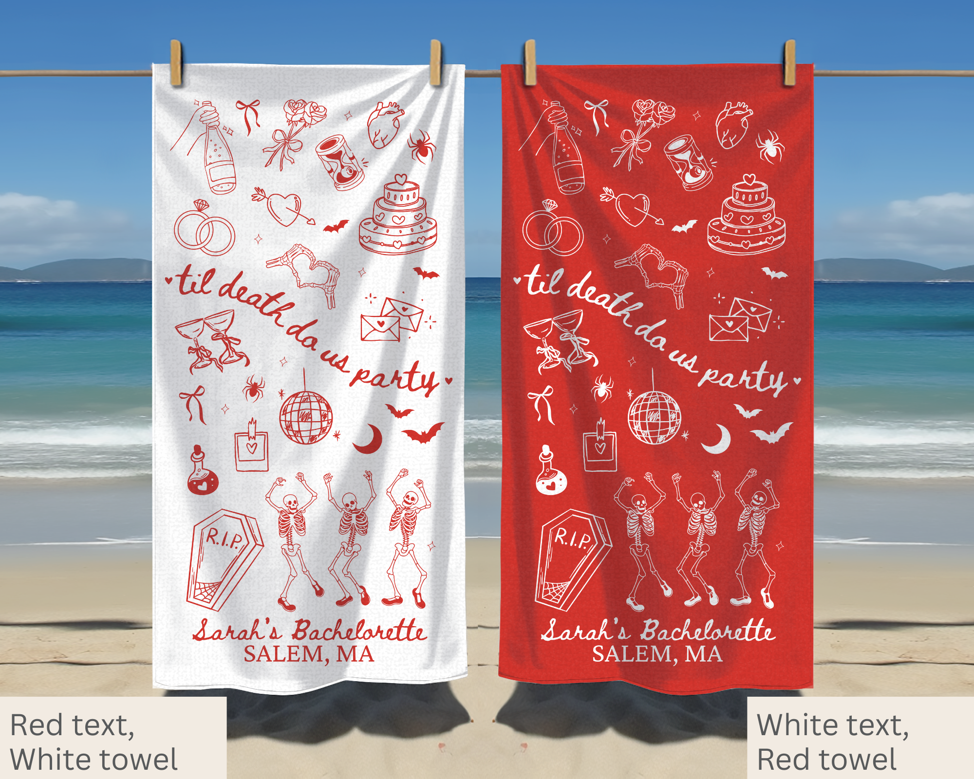 Til Death do us Party Bachelorette Towel