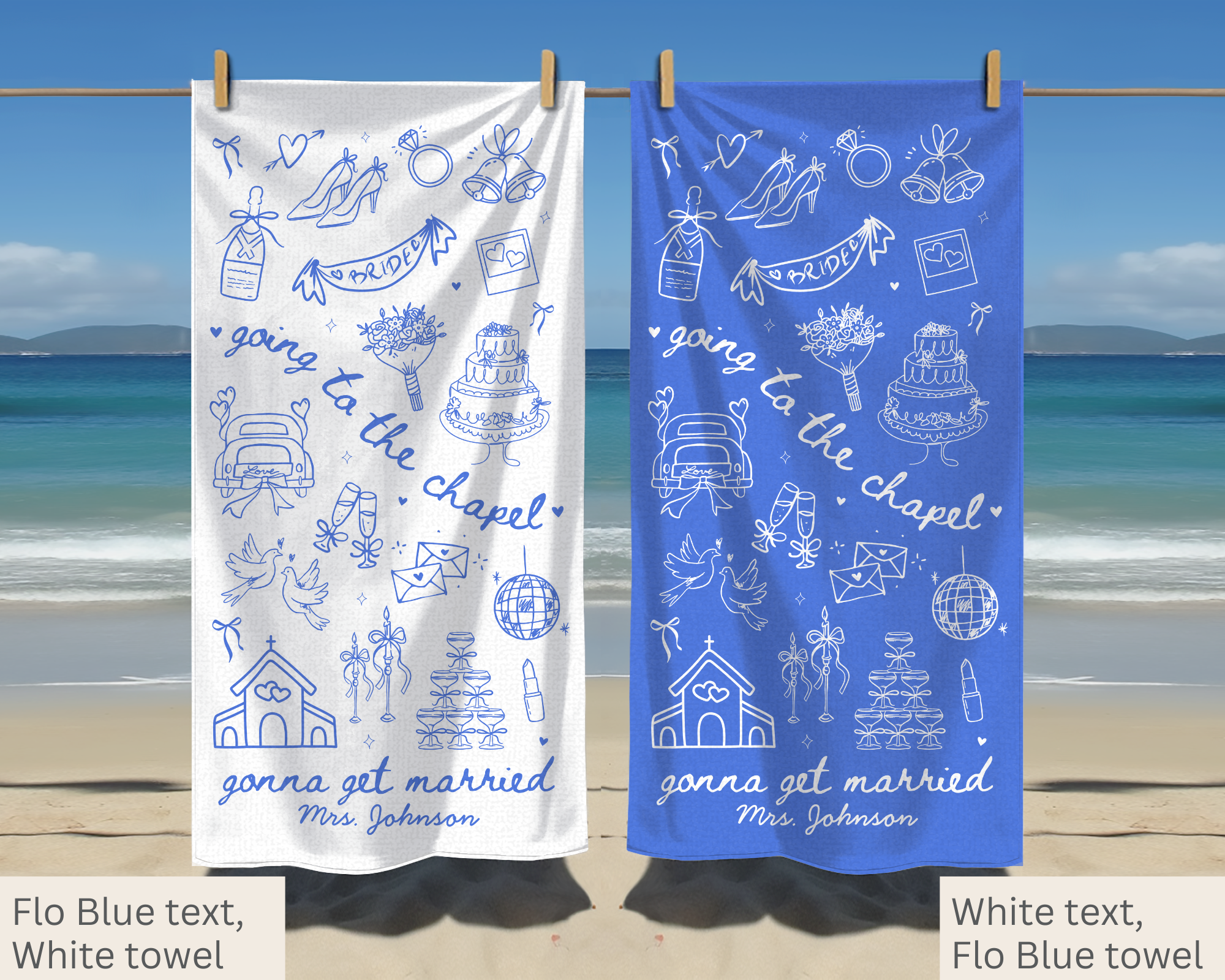 Going to the Chapel Bridal Towel