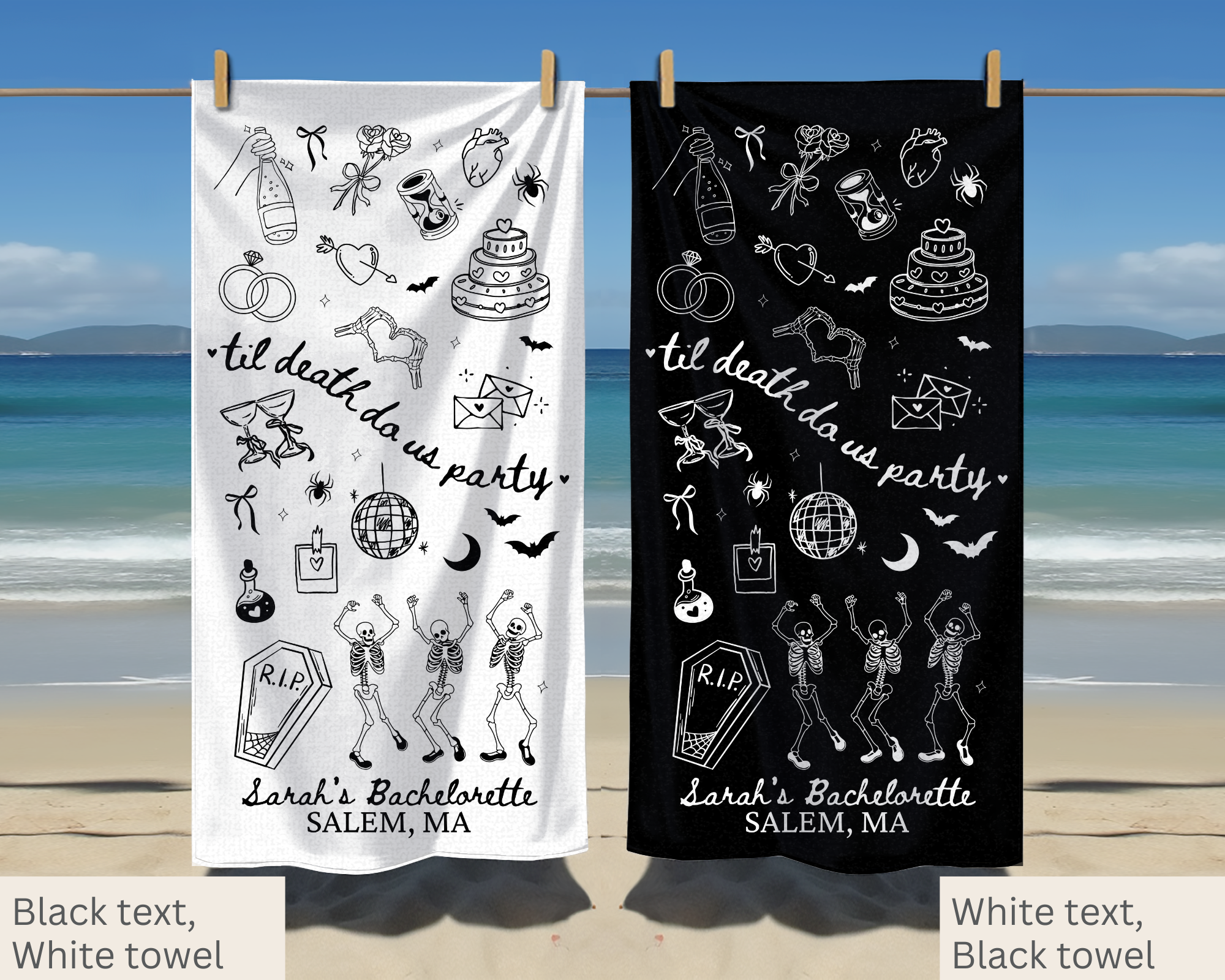 Til Death do us Party Bachelorette Towel