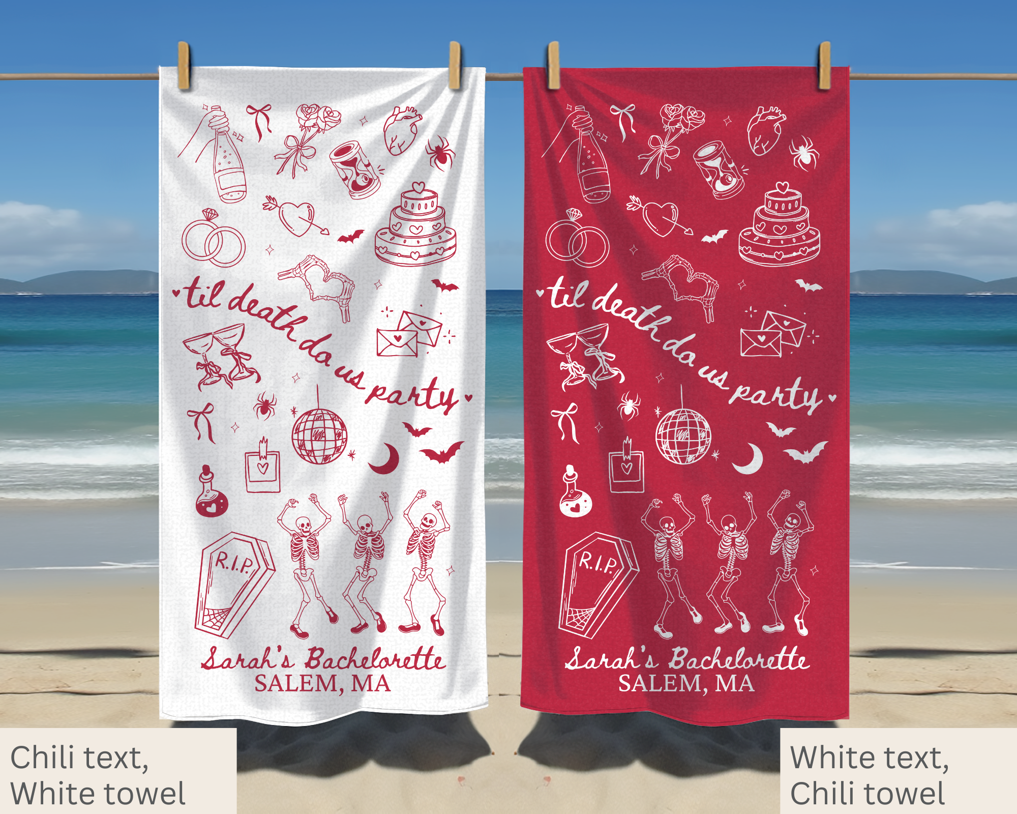 Til Death do us Party Bachelorette Towel