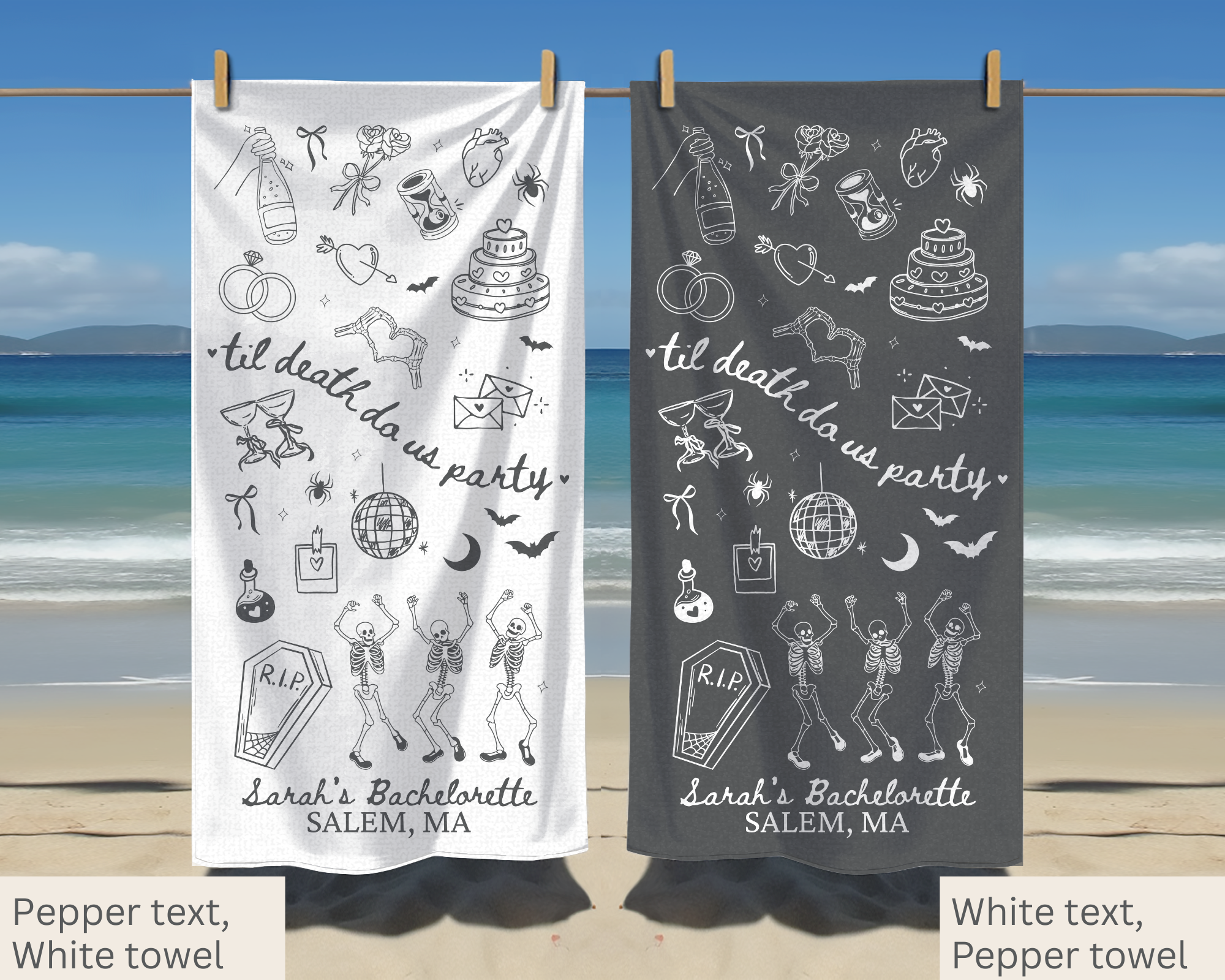 Til Death do us Party Bachelorette Towel