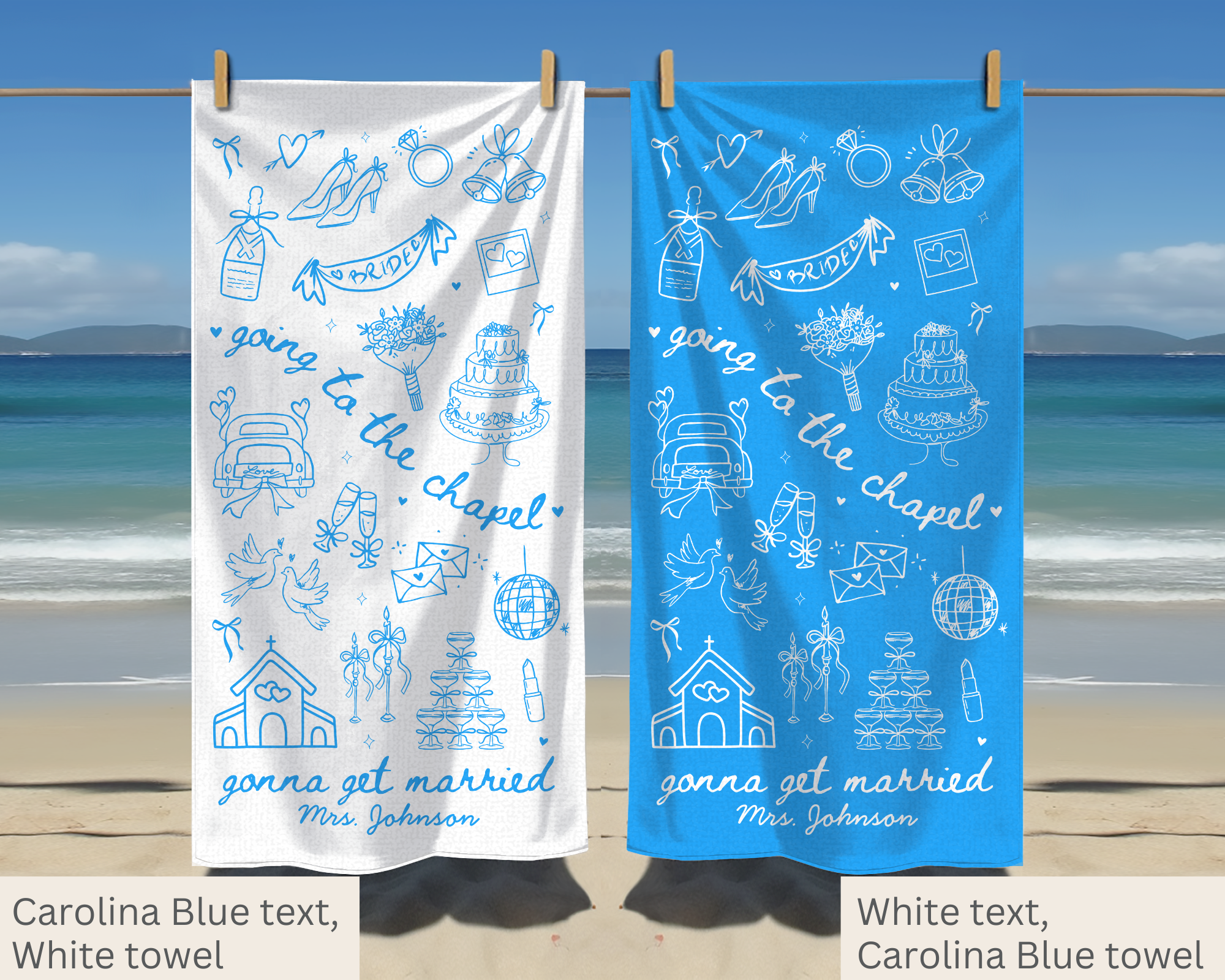 Going to the Chapel Bridal Towel