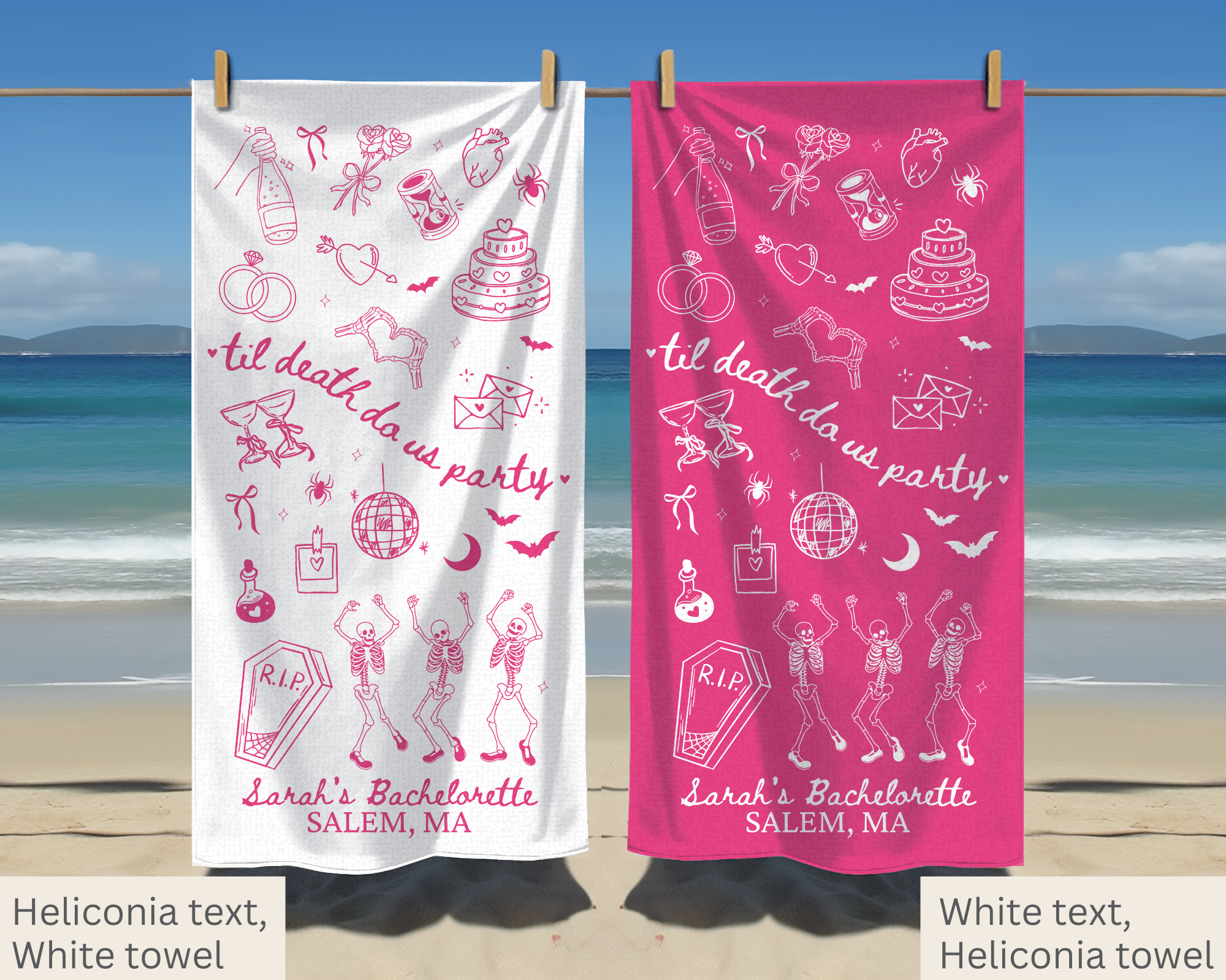 Til Death do us Party Bachelorette Towel
