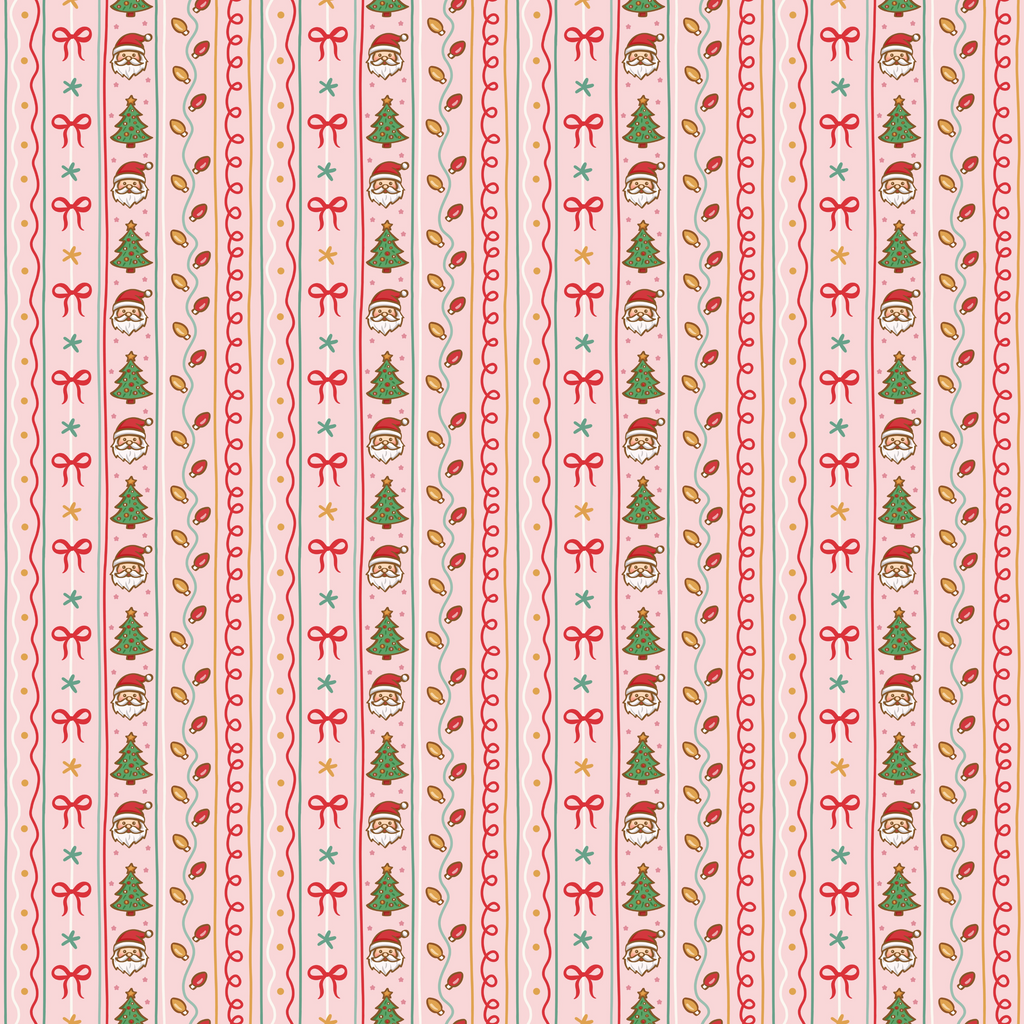 Whimsical Striped Wrapping Paper