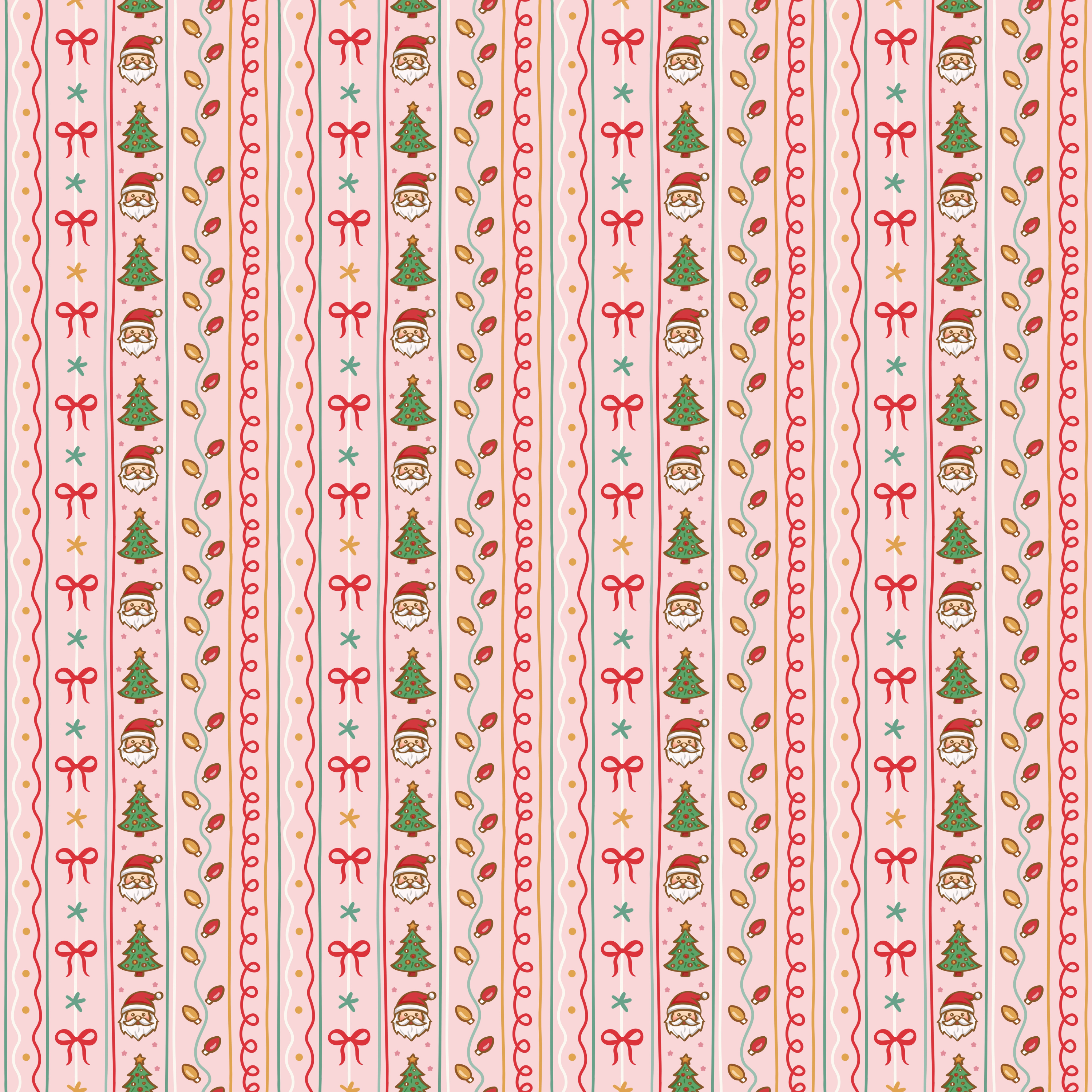 Whimsical Striped Wrapping Paper
