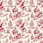 Vintage Red Santa Toile Wrapping Paper