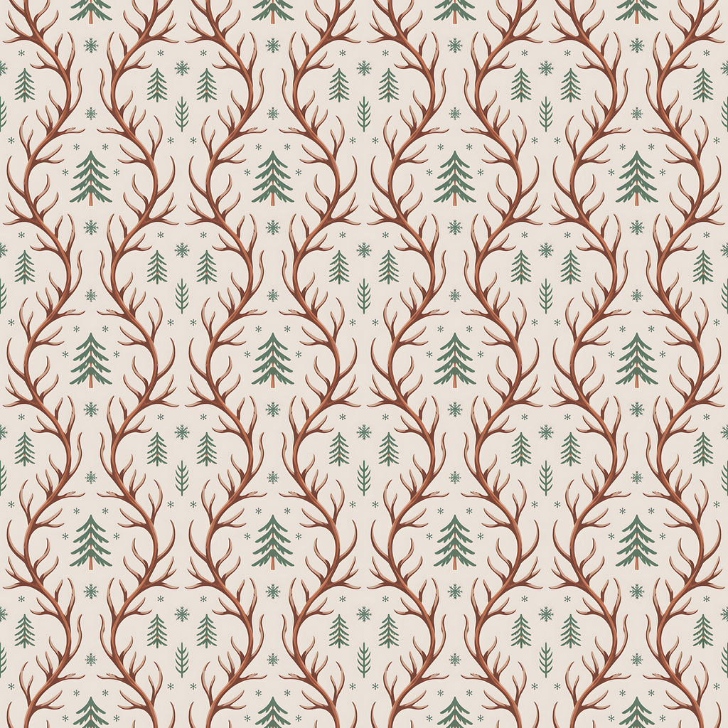 Woodland Antler Wrapping Paper