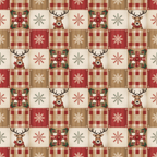 Country Reindeer Quilt wrapping Paper