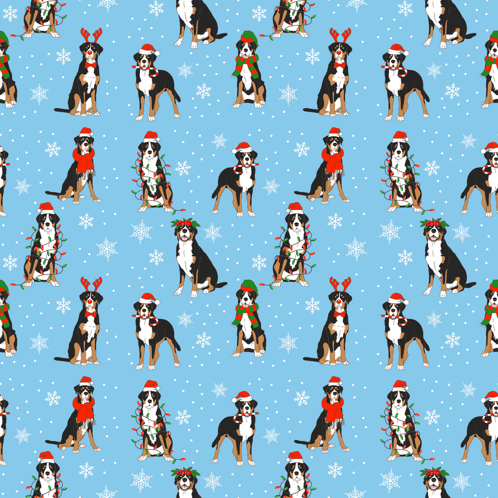 Winter Bernese Dog Wrapping Paper