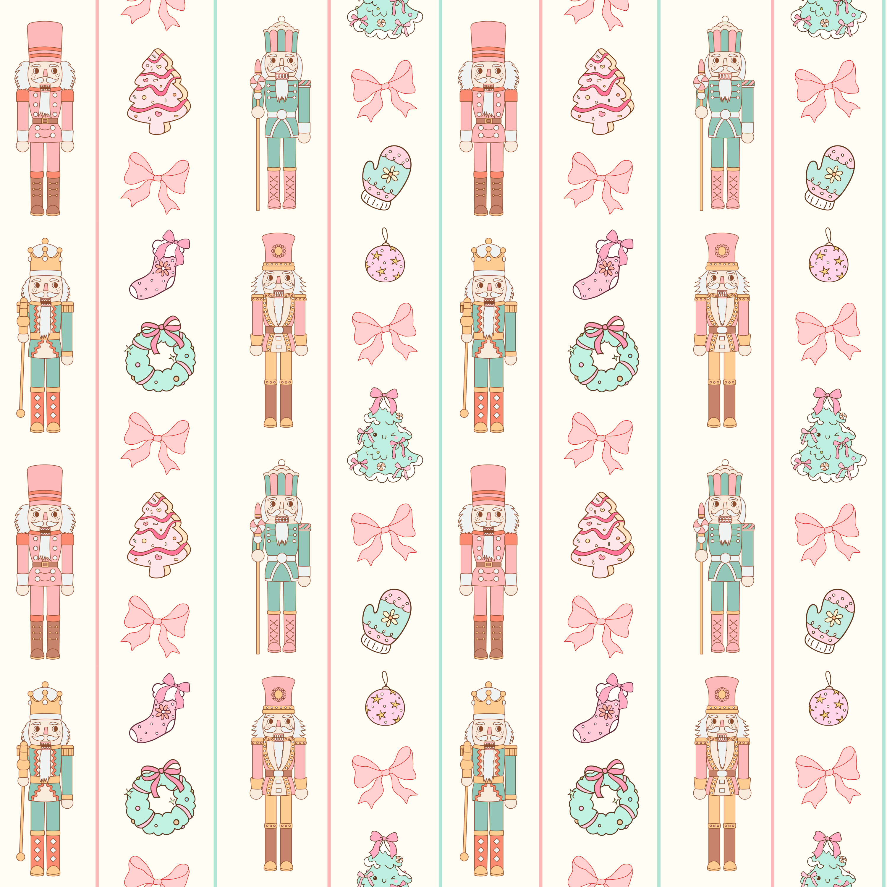 Pastel Nutcracker Wrapping Paper