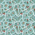 Festive Winter Town Wrapping Paper