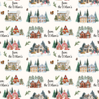 Custom Winter Village Wrapping Paper