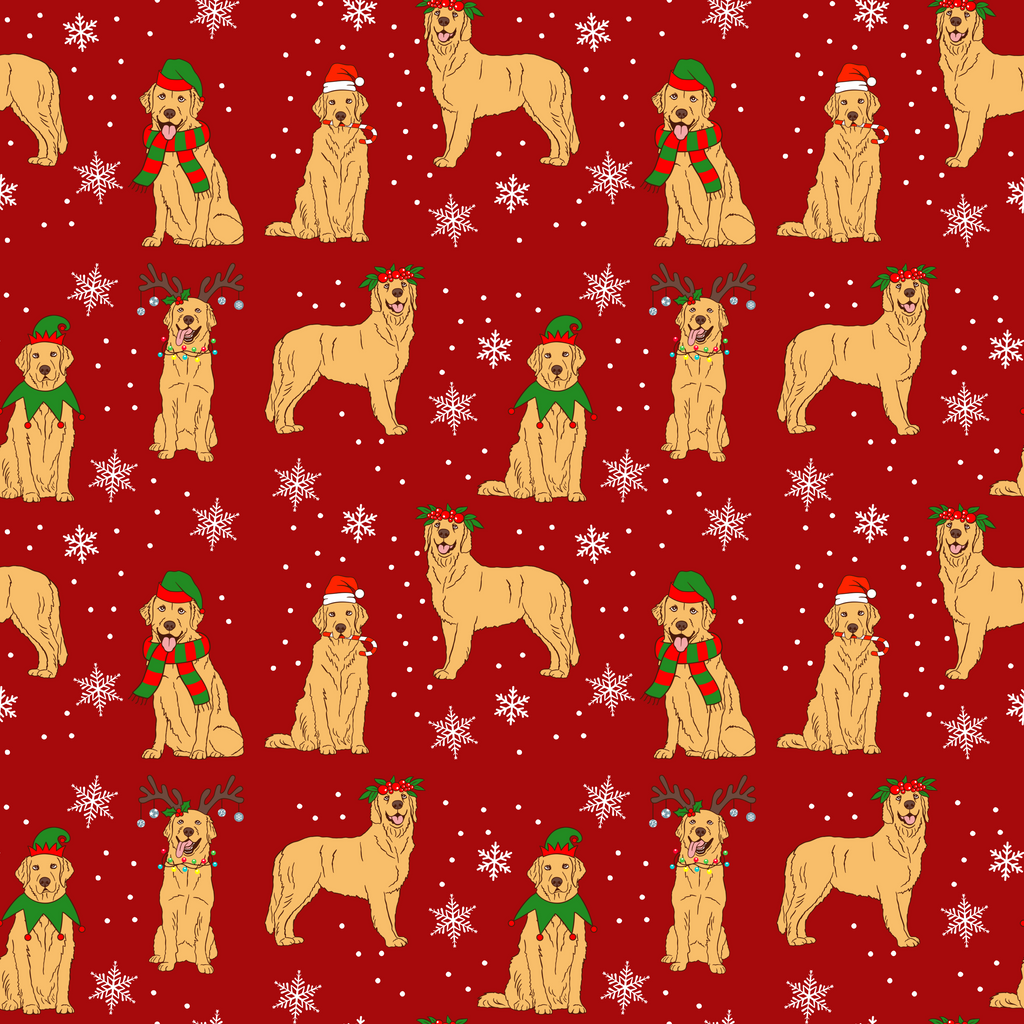 Golden Retriever Holiday Wrapping Paper