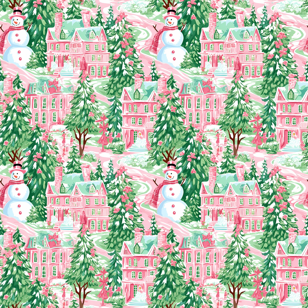 Pink Winter Wonderland Wrapping Paper