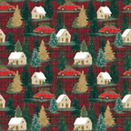 Rustic Red Christmas Plaid Wrapping Paper