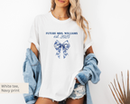 Future Mrs Blue Toile Bow Tee