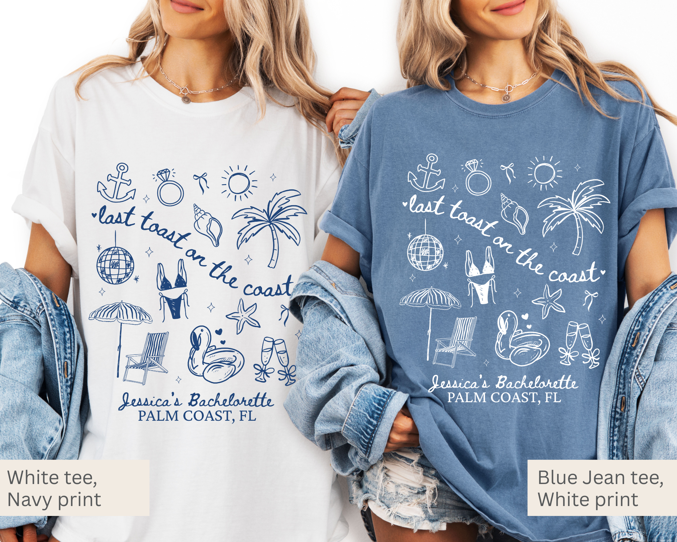 Last Toast on the Coast Bachelorette Tee