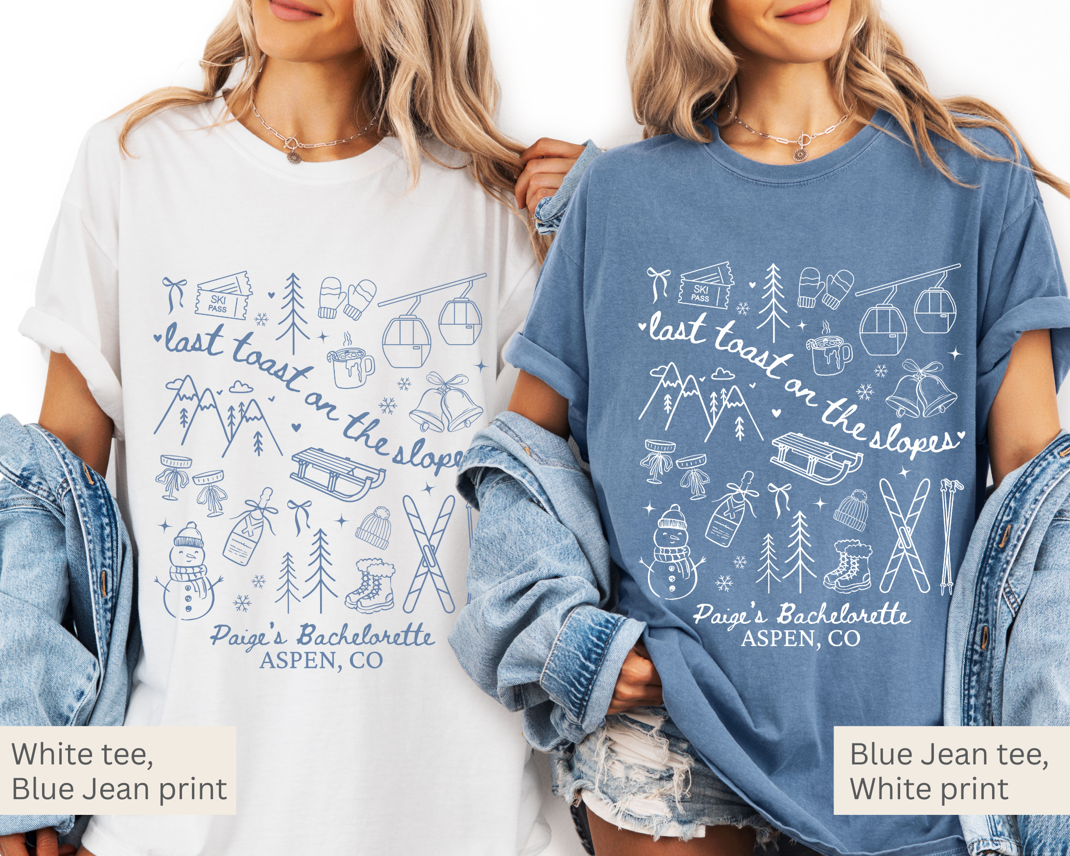 Last Toast on the Slopes Bachelorette Tee