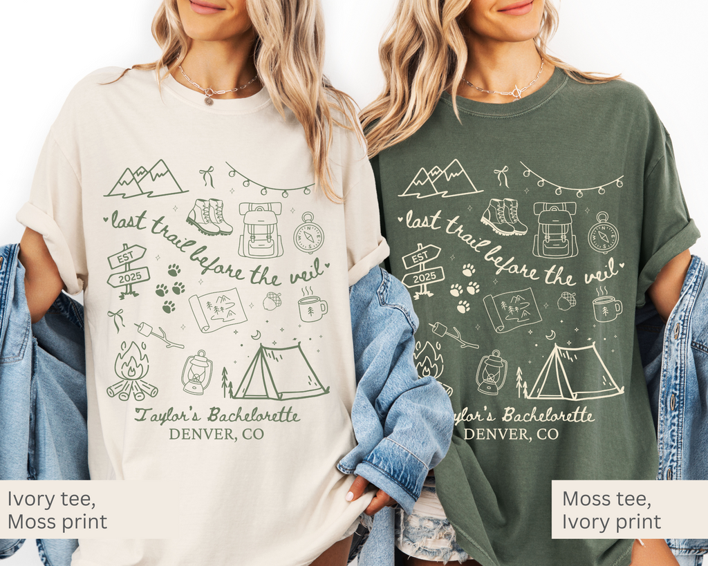 Last Trail Before the Veil Bachelorette Tee